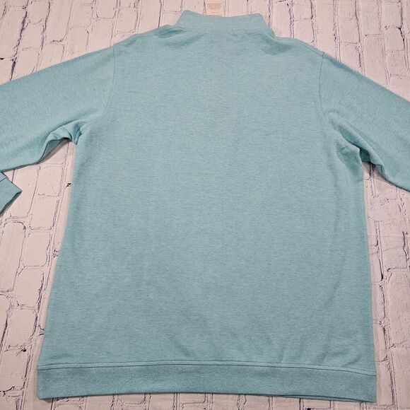 Peter Millar SZ XXL Crown Comfort 1/4 Zip Sweater Teal Golf Performance MS23K49 - Picture 8 of 12
